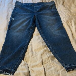 SPANX Dark Blue Stretch Denim Jeans